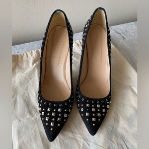 J. Crew Collection Black Studded Heels